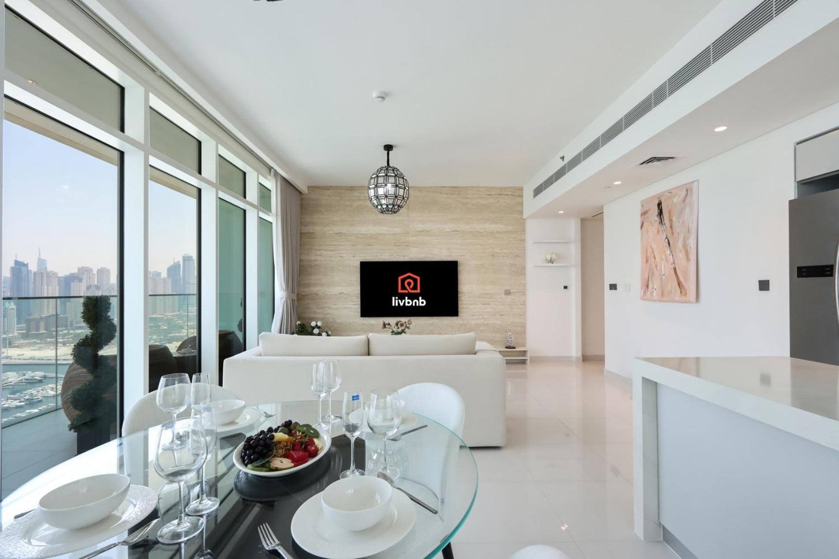 Livbnb-beachfront 3br With Marina Harbour Panorama Dubai